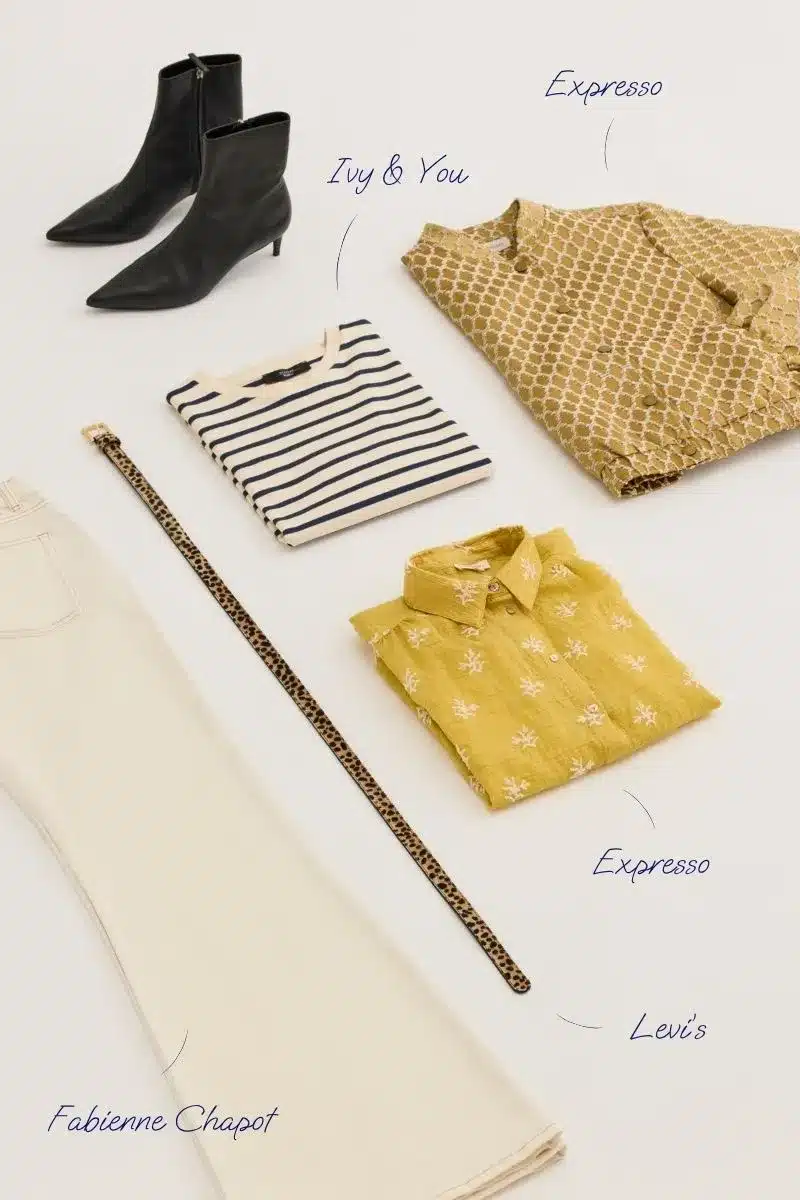 Casual outfit vrouw met kleur